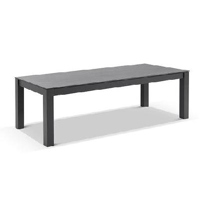 hugo ceramic 2.5m outdoor rectangle aluminium dining table 2.5m / white 