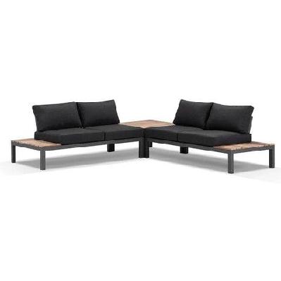 nova package b outdoor aluminium modular corner lounge white / denim grey 