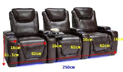 electric recliner 4 seater armchair seat sofa storage table arm usb new