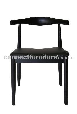 replica hans wegner elbow chair ch20 - black 