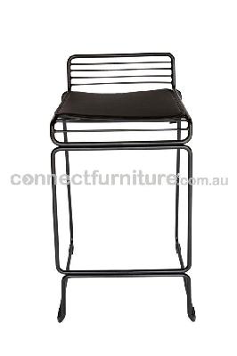 xilo bend wire stool - black 