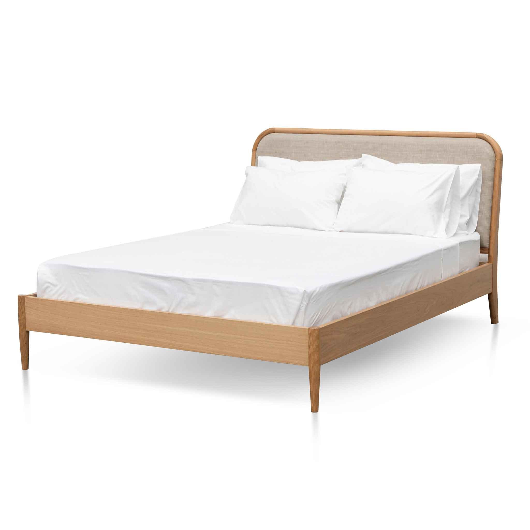 asta queen bed - beige 