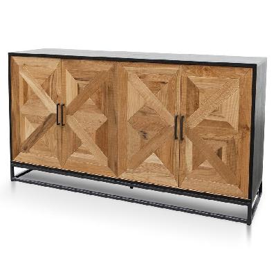 percy 160cm wide sideboard - european knotty oak and peppercorn 