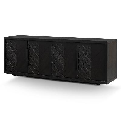 miriam 2m oak buffet unit - textured espresso black 