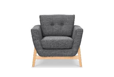 helgrim fabric armchair - metal grey 