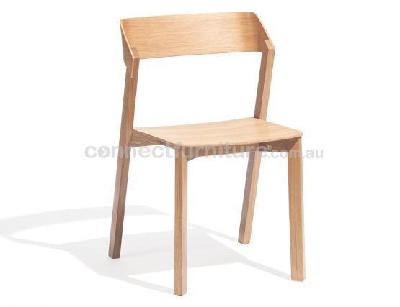 merano natural oak stackable dining chair by alex gufler for ton