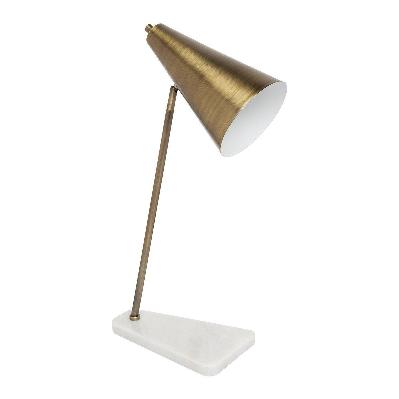 jaggar marble task lamp - brass