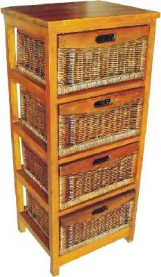 vi brazil solid mango wood frame 4 drawers tall cabinet american heritage finish 