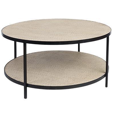 sh marina round coffee table black frame