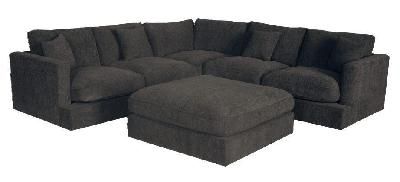 vi arlo 5 seater corner modular with ottoman 