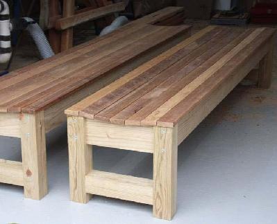 scooped merbau wooden bench seat 150cm